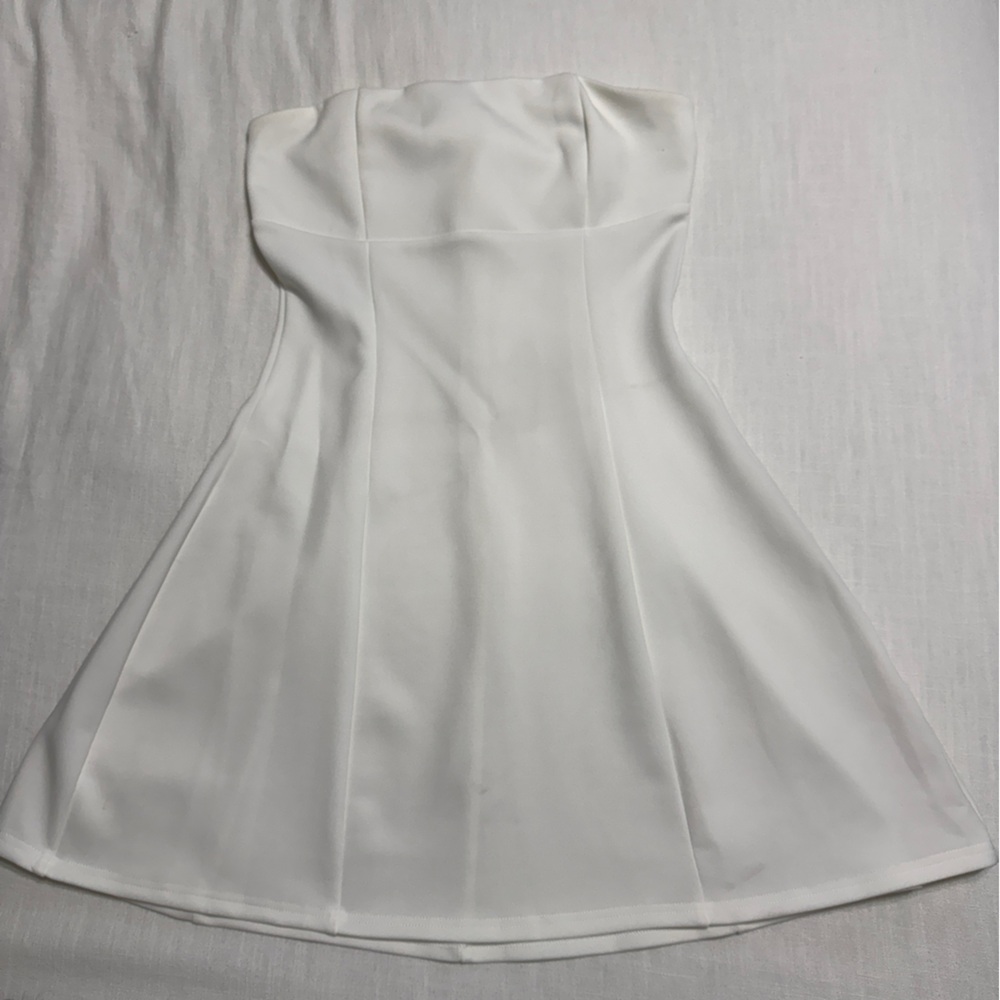 Strapless white dress